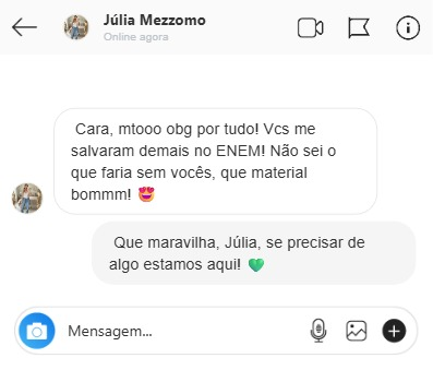 Depoimento de chat 3